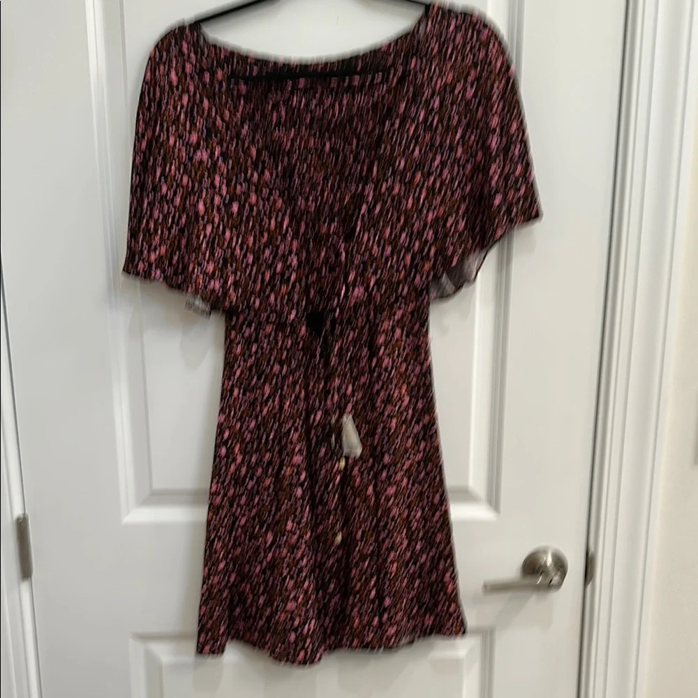 Free People Red Flutter Sleeve Mini Dress